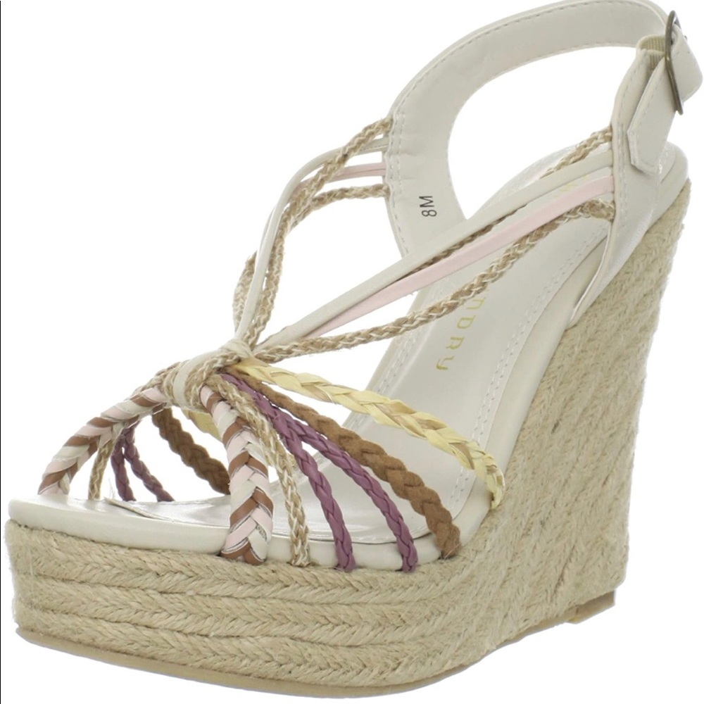 Sold Out Chinese Laundry Beige Wedges Like New